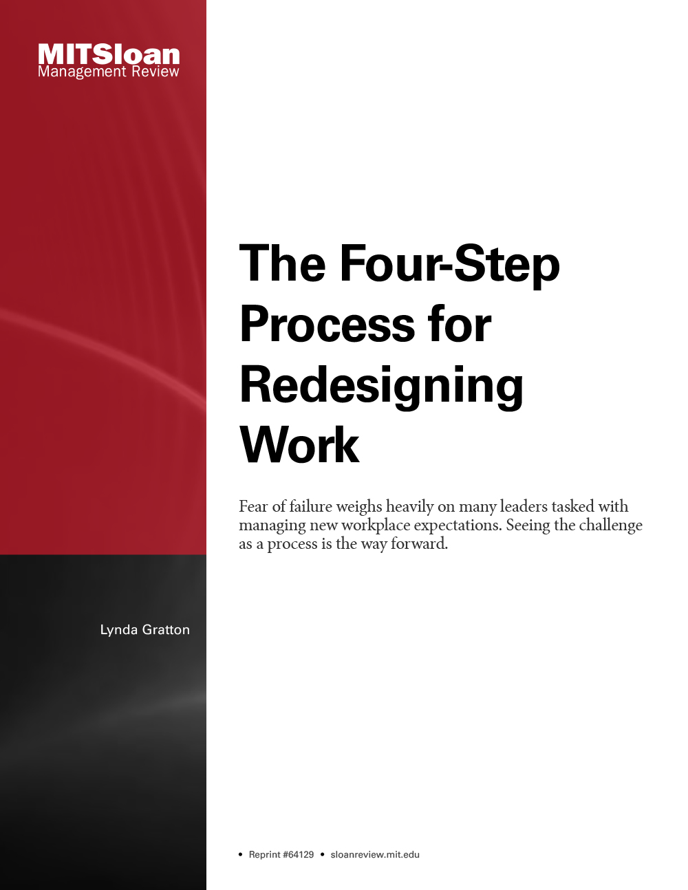 The Four Step Process For Redesigning Work MIT SMR Store